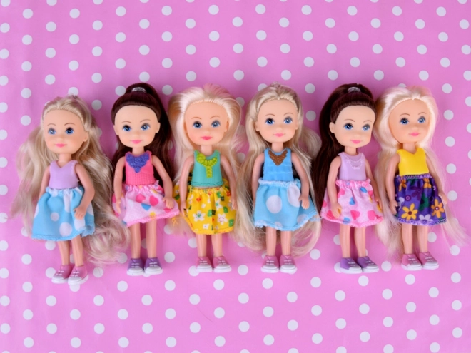 Belles mini-poupées 12 cm ensemble de 6 pièces