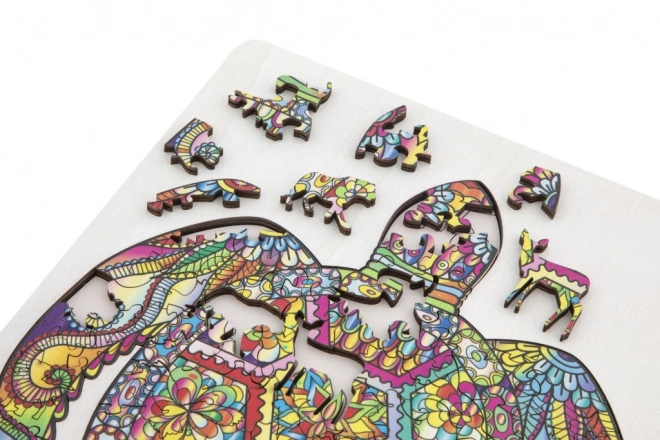 MOXY Puzzle silhouette tortue 130 pièces