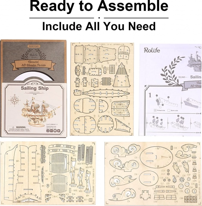 Voilier - Kit en bois 3D