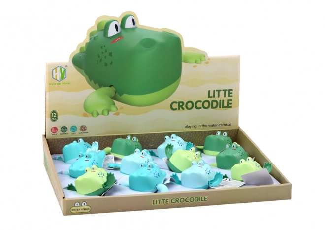 Jouet de bain crocodile flottant à remonter