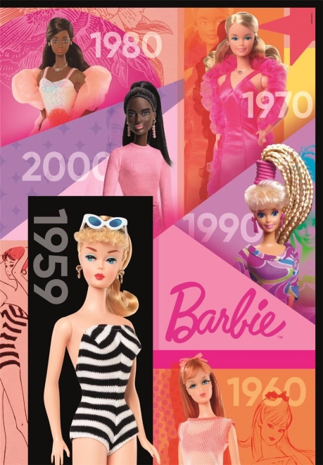 Puzzle 1000 pièces en emballage compact BARBIE