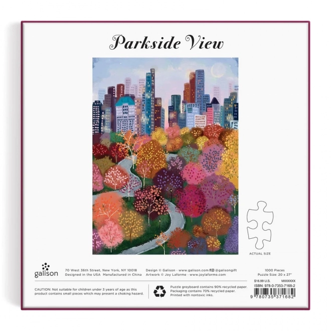 Puzzle Galison Vue sur le parc 1000 pièces
