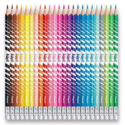 MAPED Crayons triangulaires Color'Peps Oops avec gomme 24 pièces
