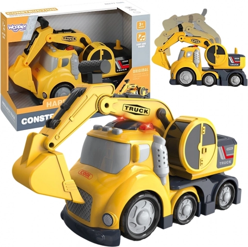Woopie pelle mécanique pour enfants City Truck avec lumières et sons