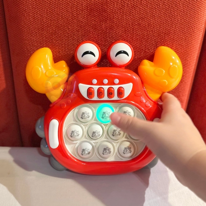 Jeu électronique anti-stress Pop It crabe rouge