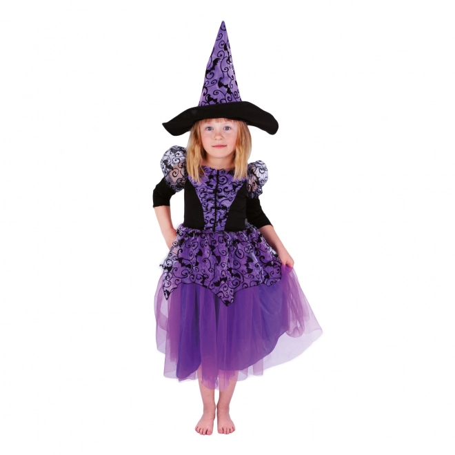 Costume de sorcière violet pour enfant (M)