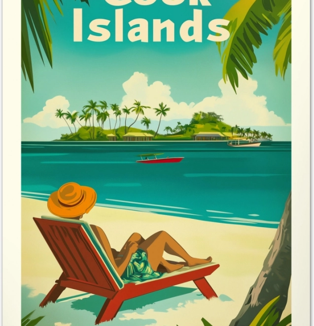 Calendrier mural Vintage affiches Paradis tropicaux 2026