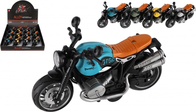 moto en plastique 13 cm à rappel, avec lumière et son