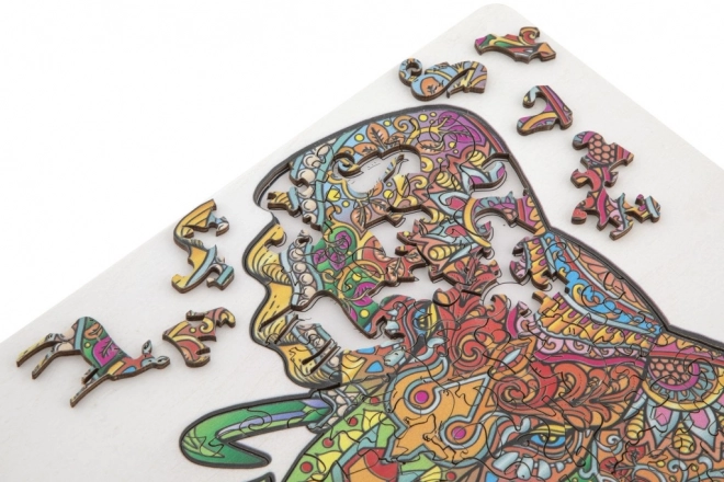 Puzzle en bois à contour éléphant