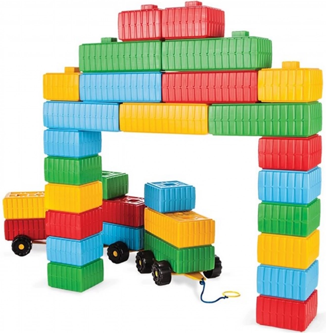Woopie jeu de construction XXL avec petit sapin et petite voiture, 43 pièces
