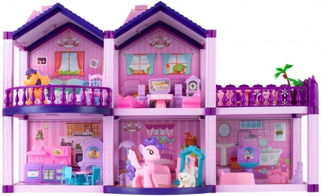 Maison de poupée avec poneys