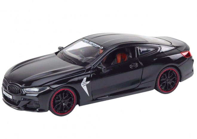 Voiture de sport en métal à friction avec éléments ouvrants 1:24 noir