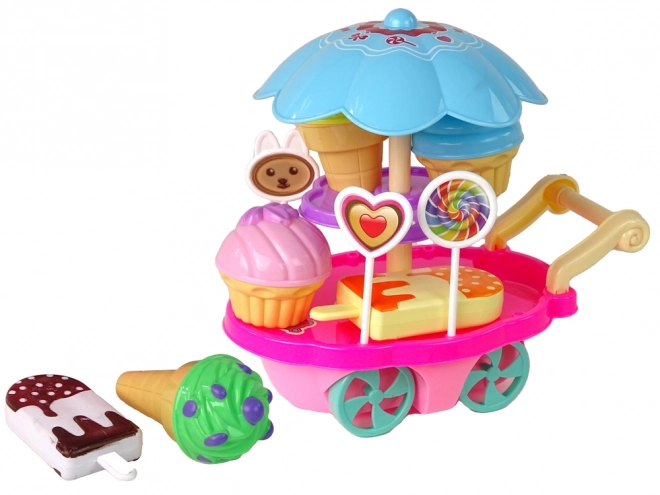 Stand pour enfants avec jouets - chariot à glace