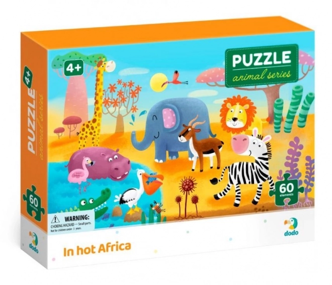 DODO Puzzle Animaux : Chaleur en Afrique 60 pièces