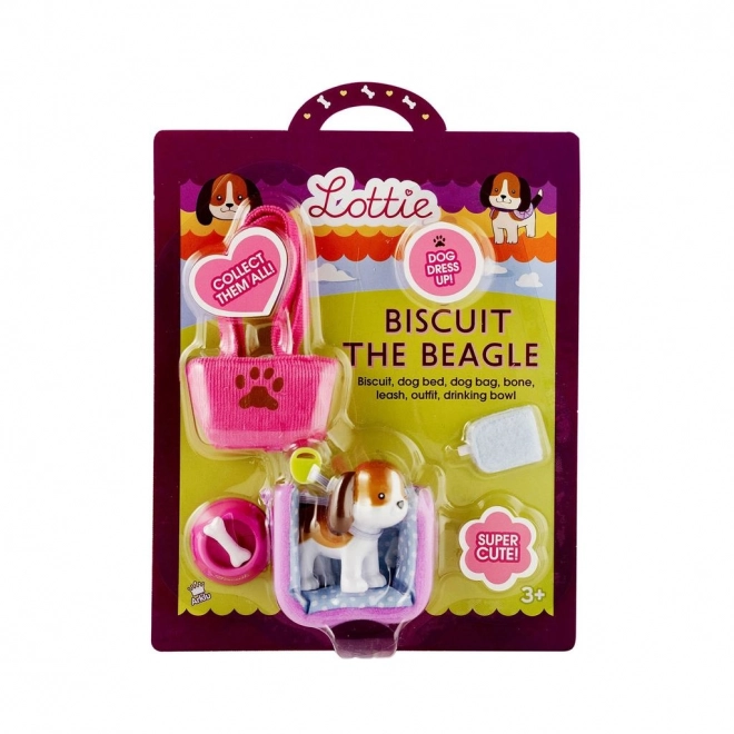 Lottie Biscuit beagle avec accessoires