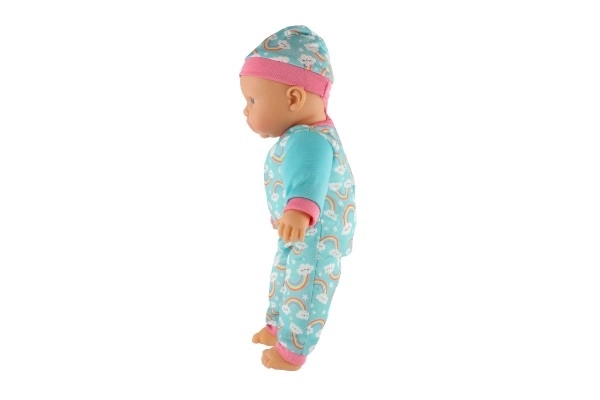Poupée bébé 40cm corps souple avec biberon et tétine dans boîte 41x19x12,5cm