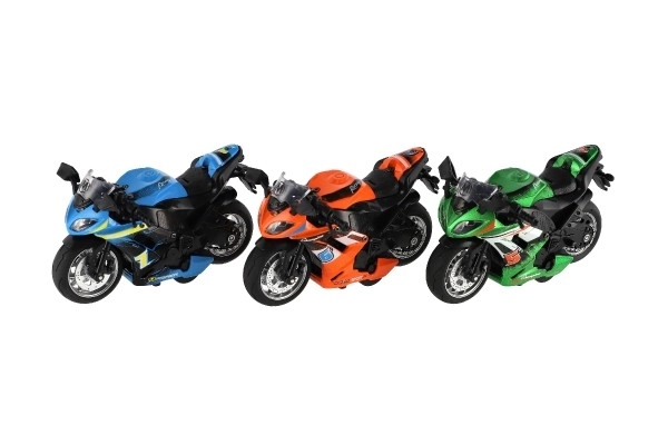 Moto de course à rétrofriction avec lumière et son