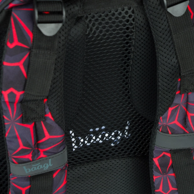 Sac à dos scolaire Baagl Core Red Polygon