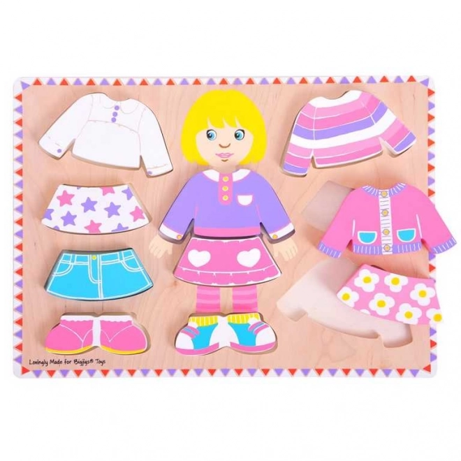 Bigjigs Baby puzzle d'habillage fille