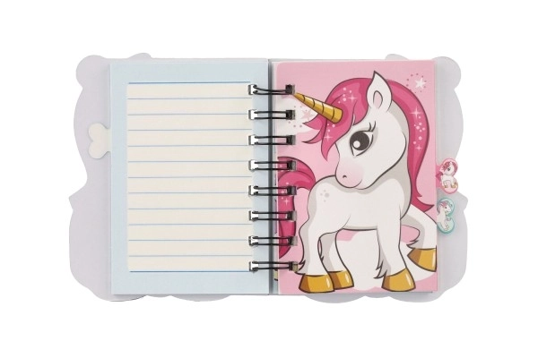 Bloc-notes avec motif de licorne