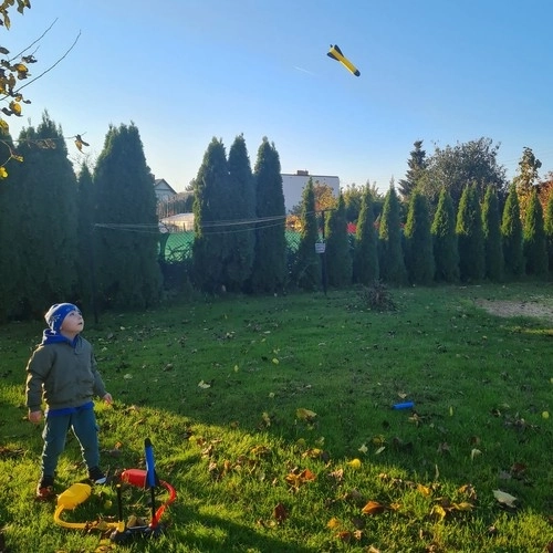 Lance-roquettes double pour enfants avec petite pompe