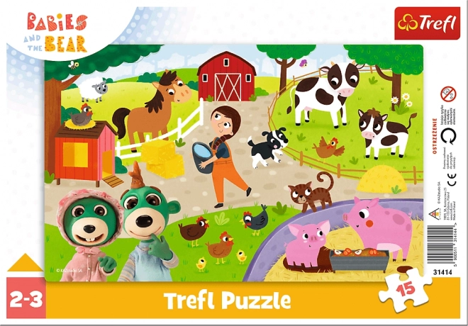TREFL Puzzle Ferme 15 pièces