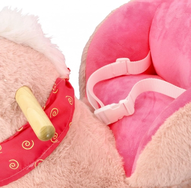 Licorne rose avec siège auto