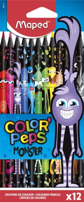 Crayons triangulaires Maped Color'Peps Monster 12 pcs