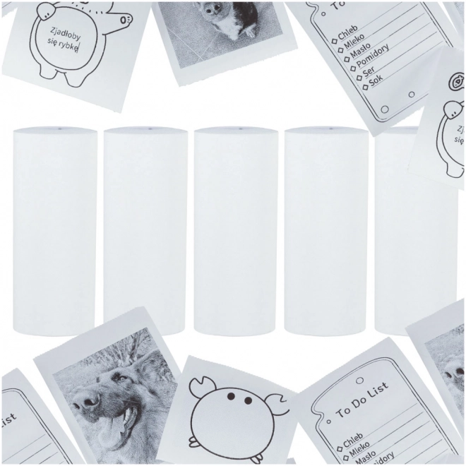 Rouleau de papier thermique pour mini imprimante 5,7 cmx4,5 m 5 pièces