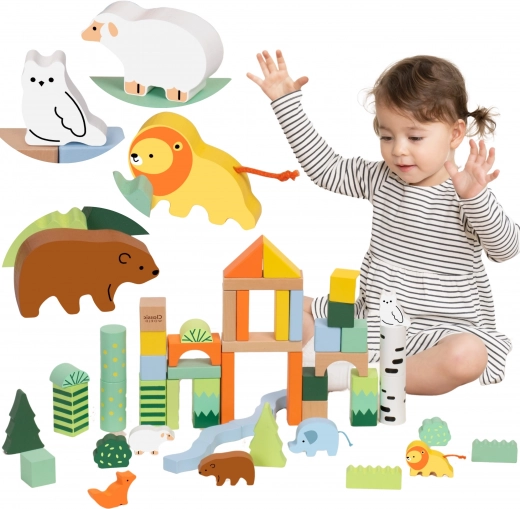 Blocs en bois créatifs Monde forestier Classic World 50 pcs