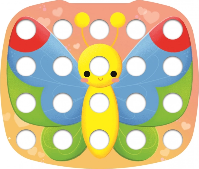 Mosaïque colorée pour enfants en plastique dans une boîte 40x27x6cm 12m+