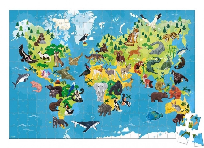 Puzzle éducatif JANOD Animaux menacés 200 pièces