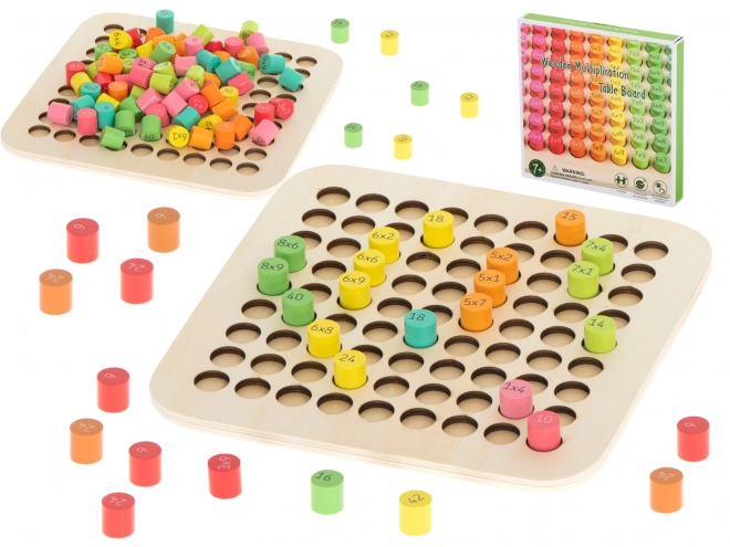 Table de multiplication éducative en bois