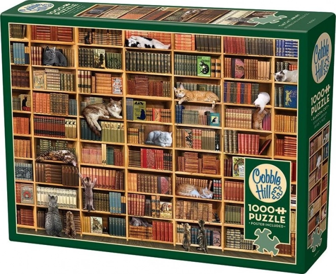 Puzzle Bibliothèque féline 1000 pièces