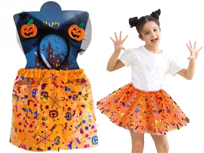 Costume d'Halloween avec serre-tête et jupe tutu