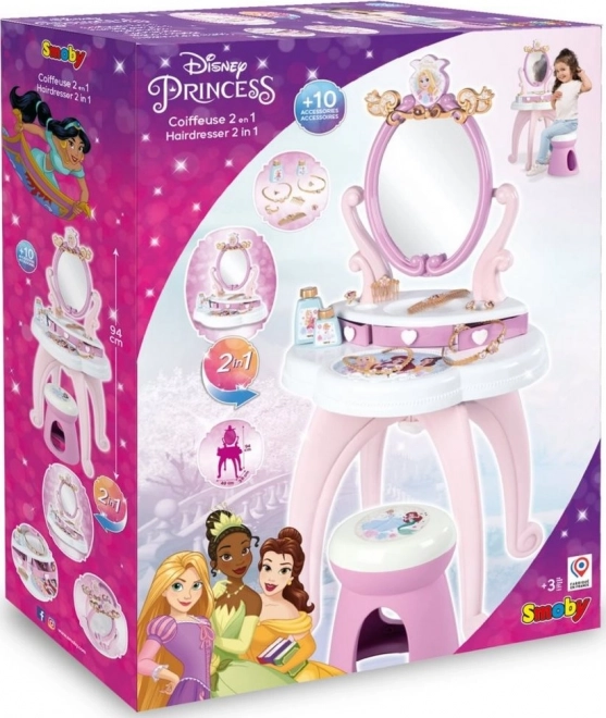 Coiffeuse SMOBY 2en1 Princesses Disney