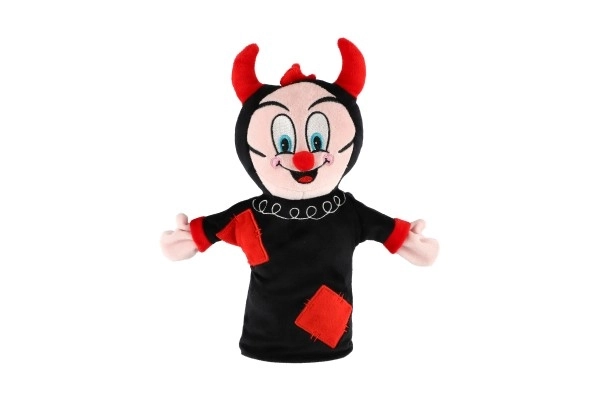 diable/marionnette à main en peluche 30cm sur carte 0m+