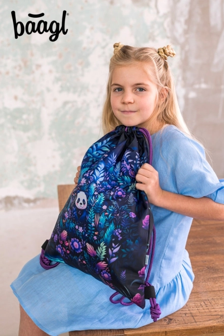 BAAGL 3 SET Ergo Jungle Panda : cartable, trousse, sac