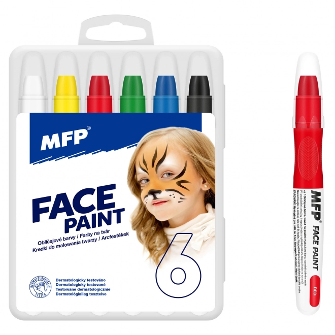 Peinture pour visage et corps 6 couleurs
