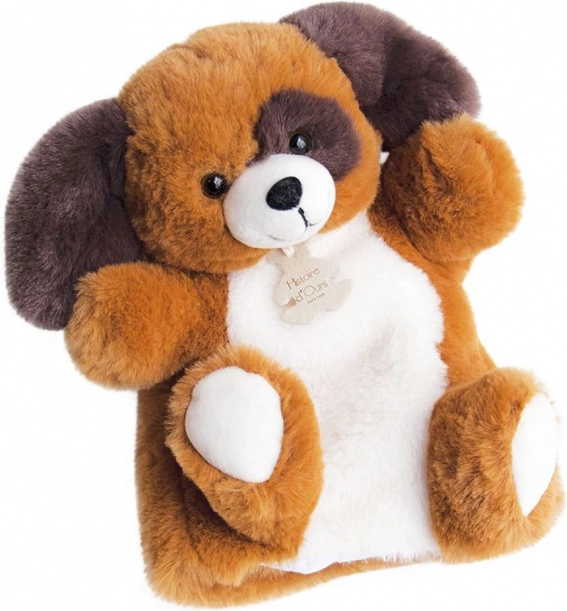 Doudou Histoire d'Ours marionnette peluche chien