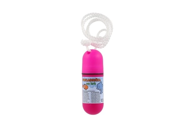 Tirelire à cou avec cordelette 11,5cm plastique assorti mélange de couleurs