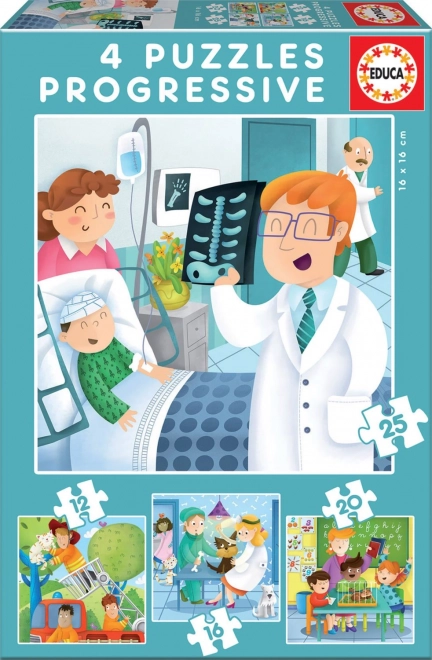 Puzzles pour enfants Métiers de demain 4-en-1