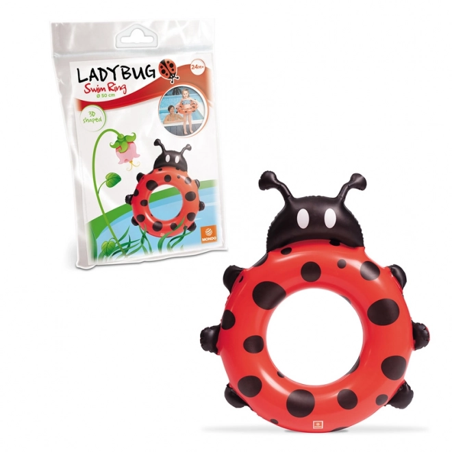 Anneau gonflable coccinelle 50 cm