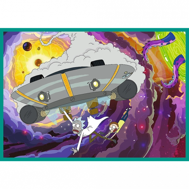 Puzzle 4x250 Monde Loufoque de Rick et Morty par Trefl