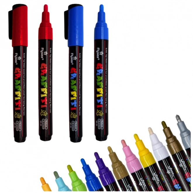 Ensemble de marqueurs acryliques couleurs intenses 12 pcs