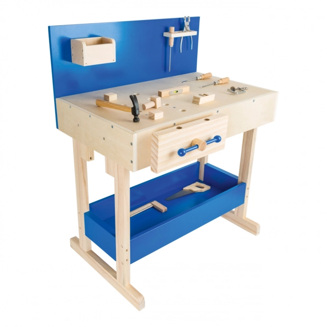 Petit établi pour enfants bleu avec accessoires