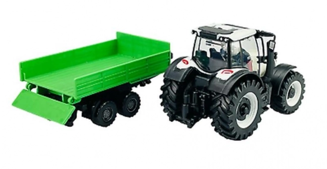 Tracteur Bburago Farm 10cm avec Remorque - Valtra N174 - Remorque Basculante