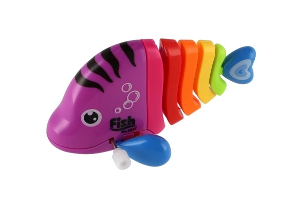 Poisson/Rybka à clé en plastique 11cm mix couleurs 14pcs en boîte