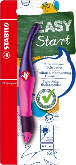 Stylo ergonomique Stabilo EASYoriginal pour droitiers rose