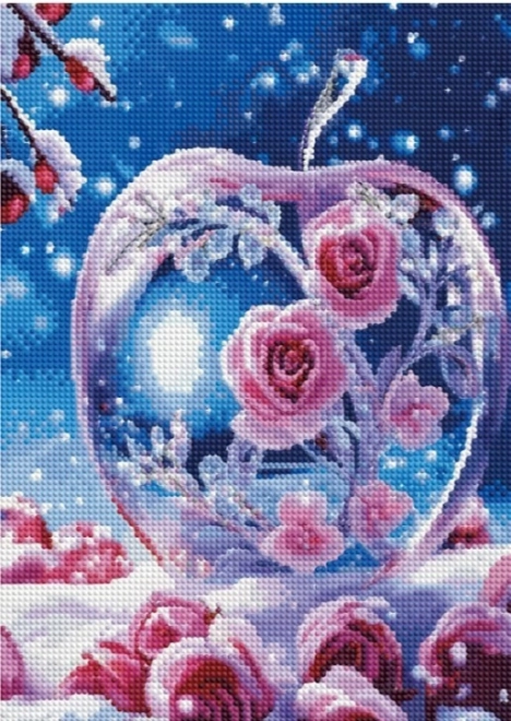 Mosaïque de diamant - pomme en verre